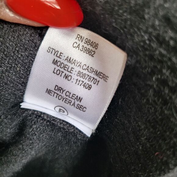 Theory Black Midi Amaya Cashmere Cardigan Size L - Picture 6 of 11